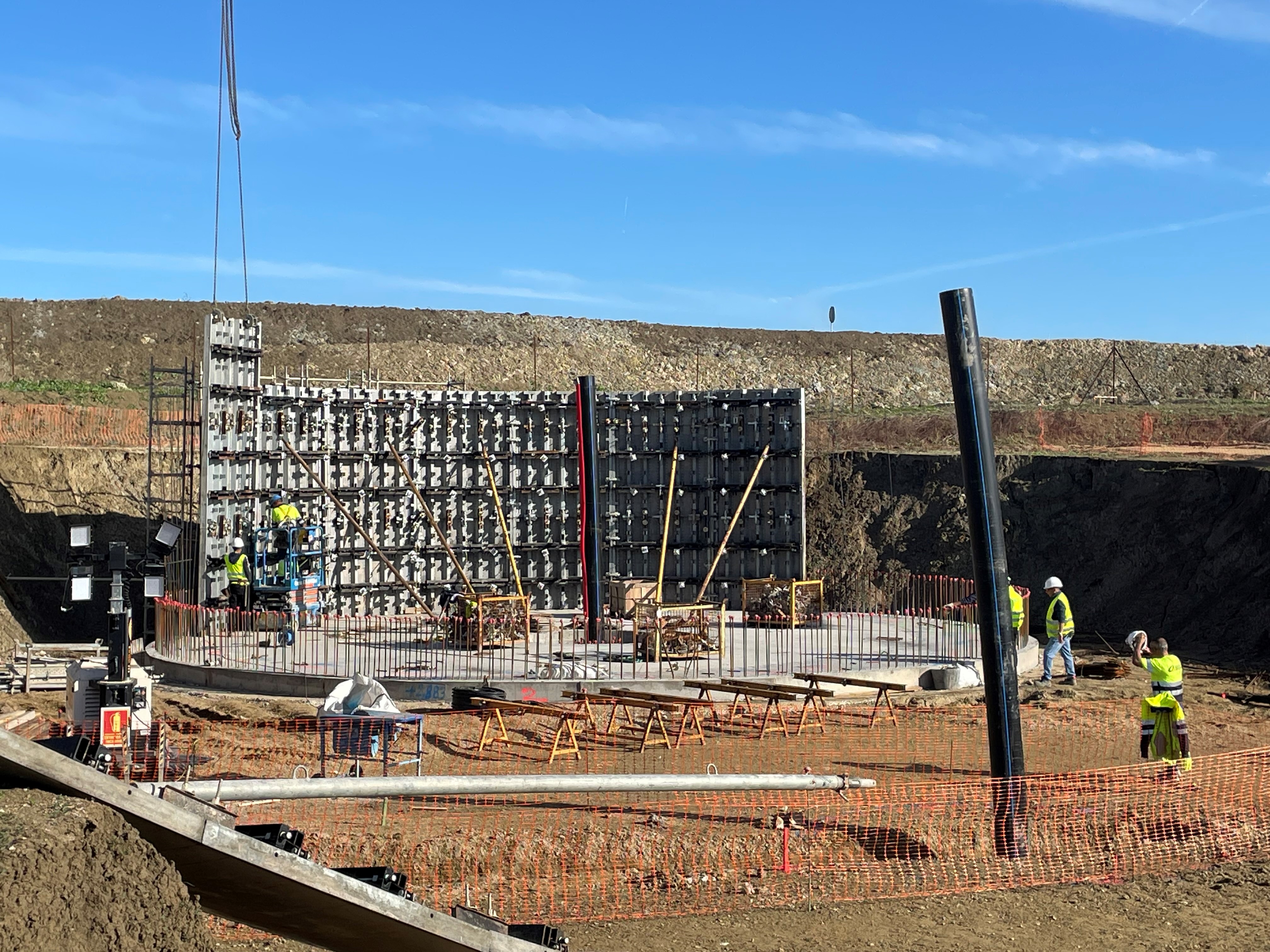 Las obras de la estación depuradora de aguas residuales (EDAR) de Gerena
