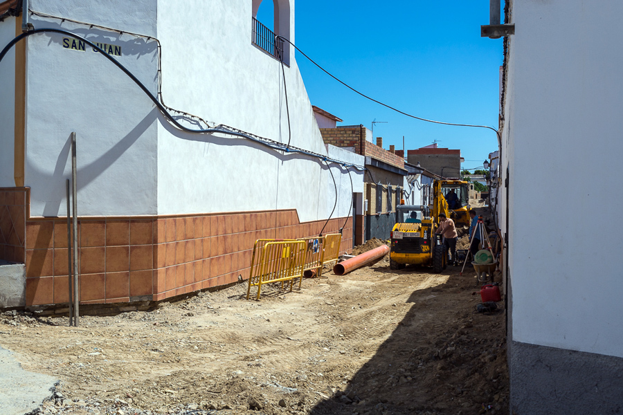 Obras en calle San Juan