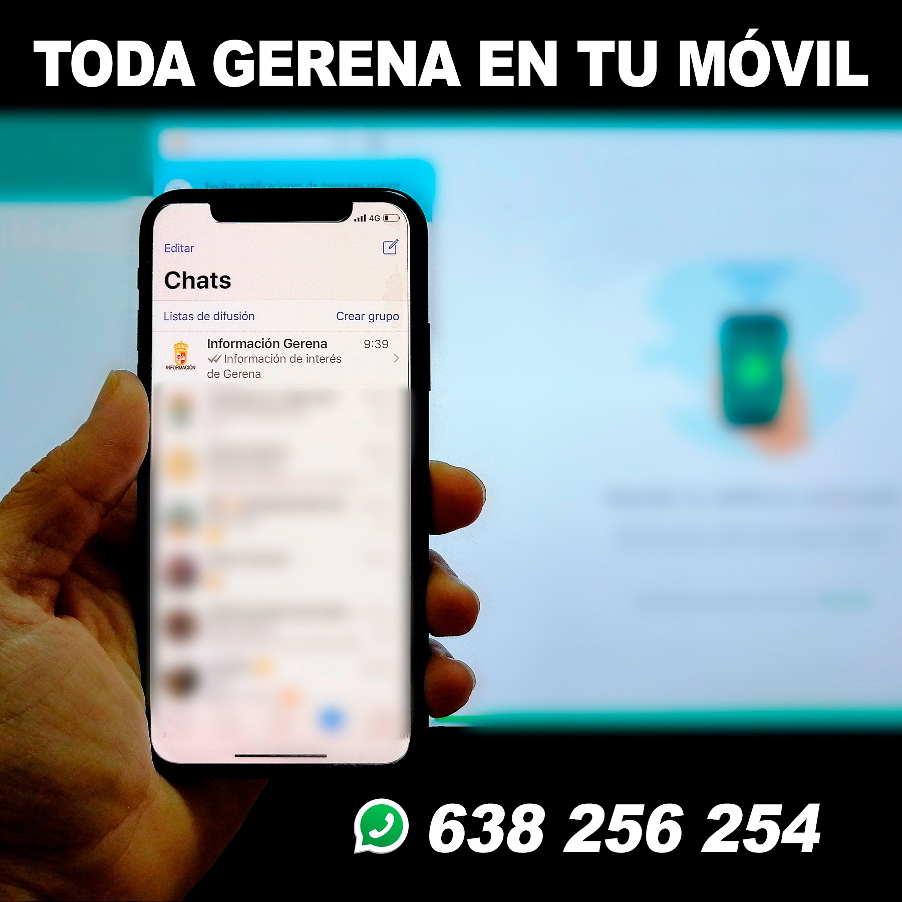 Servicio de Whatsapp del Ayuntamiento de Gerena