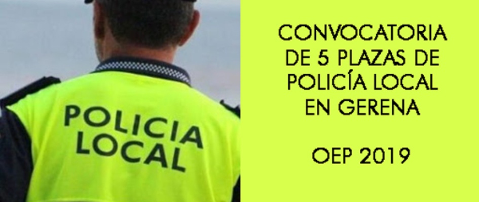 policia local convocatoria de plazas